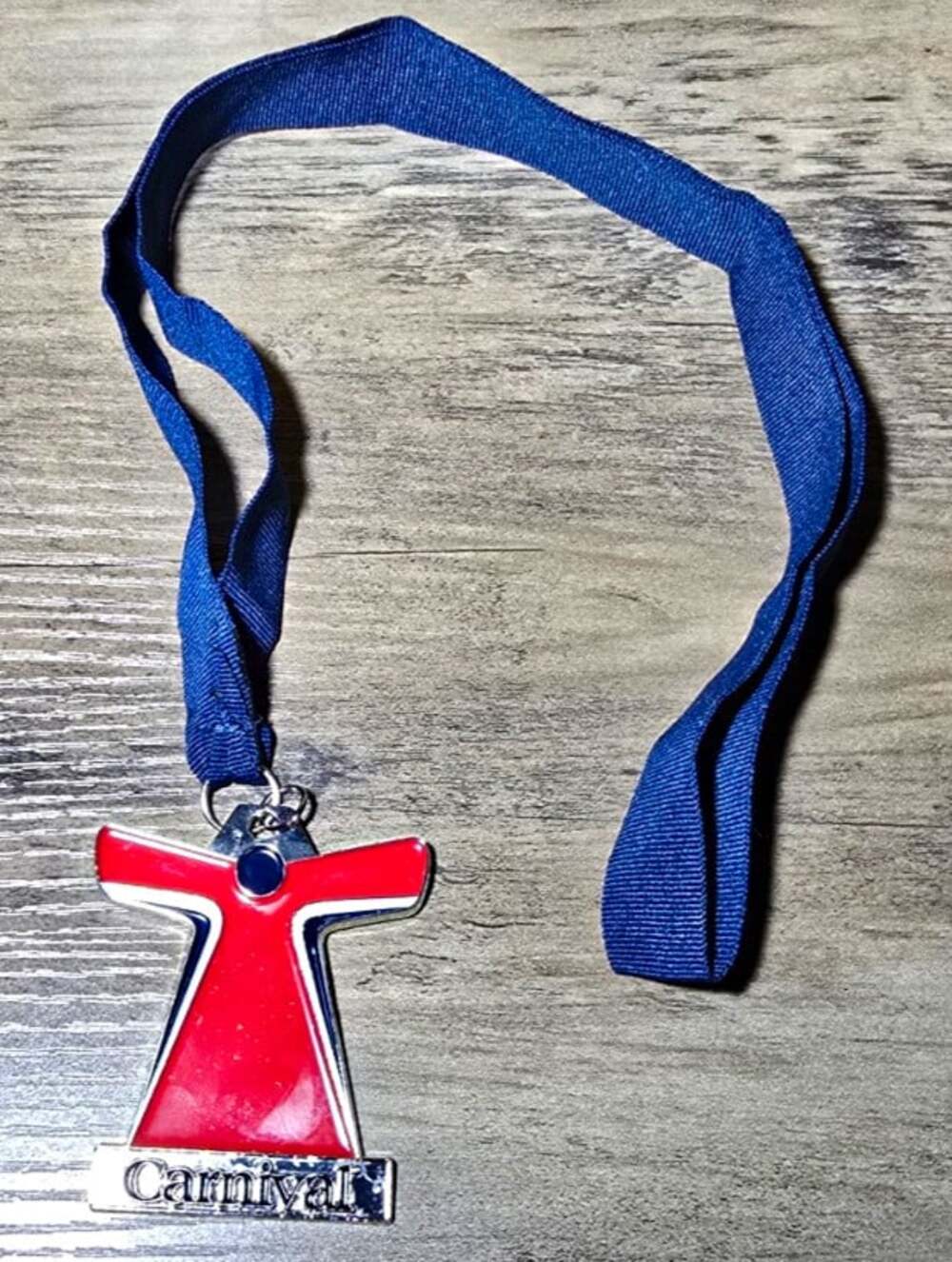 Carnival Cruise Line Medal Pendant w/ Ribbon Lanyard "Choose Fun"